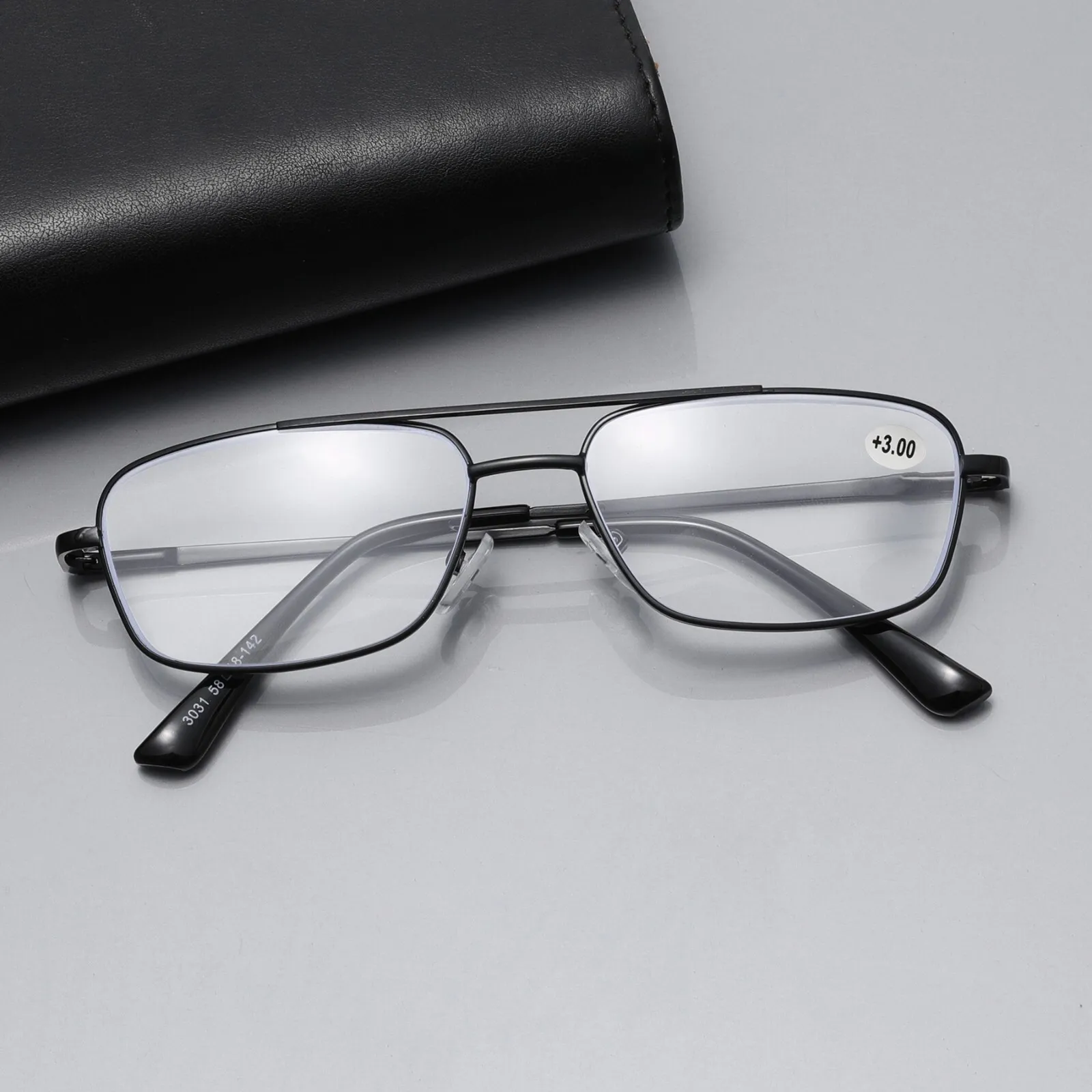 8 PK Mens Retro Aviator Reading Glasses Metal Frame Blue Light Blocking Readers