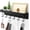 Black, variant on PETGLE Black Key Holder Wall Mount, Stainless Steel Self Adhesive Hooks Rack with Shelf, No Drill Key Hanger for Door and Wall