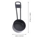 thumbnail image 2 of GOOHOCHY Juego de tazas medidoras de 4 piezas, juego de cucharas medidoras de acero inoxidable negro, herramienta para hornear de cocina, 2 of 7