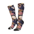 thumbnail image 2 of Bingfone Compression Socks for Women and Men Long Socks for Running Athletic Cycling Nurse-Cartoon Space 1, 2 of 8