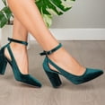 thumbnail image 2 of Colette - Tacones de terciopelo verde esmeralda esmeralda 8.5, 2 of 6