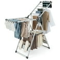 thumbnail image 6 of Demi Bonn Drying Rack, Clothes Drying Rack, 2-Layer Folding Clothes Drying Rack with 5-Level Adjustable Height, for Indoor, Outdoor, Silver, 6 of 8