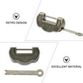 thumbnail image 2 of OULII 2pcs Decorative Box Lock Vintage Lock Key with Retro Design for Boxes and Cabinets, 2 of 8