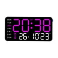 thumbnail image 5 of Large Digital Wall Clocks Week Date Temperature Display Voice Control Tables LED 12/24H Alarm Clock Brightness Adjustable Clock, 5 of 6