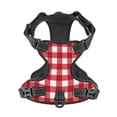 thumbnail image 4 of Lsque Red Checkboard Dog Harness, No-Pull Pet Harness with 2 Leash Clips, Adjustable Soft Padded Dog Vest with Easy Control Handle for Large Dogs-Medium, 4 of 9