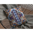 thumbnail image 4 of Boho Flower Suede Blown and Closed Pillow Orange 16"x16", 4 of 5