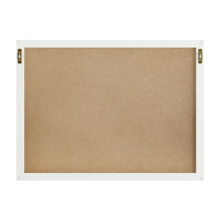 Martha Stewart - Everette Dry Erase Magnetic Monthly Calendar/Cork Board - 24x18 - White Woodgrain