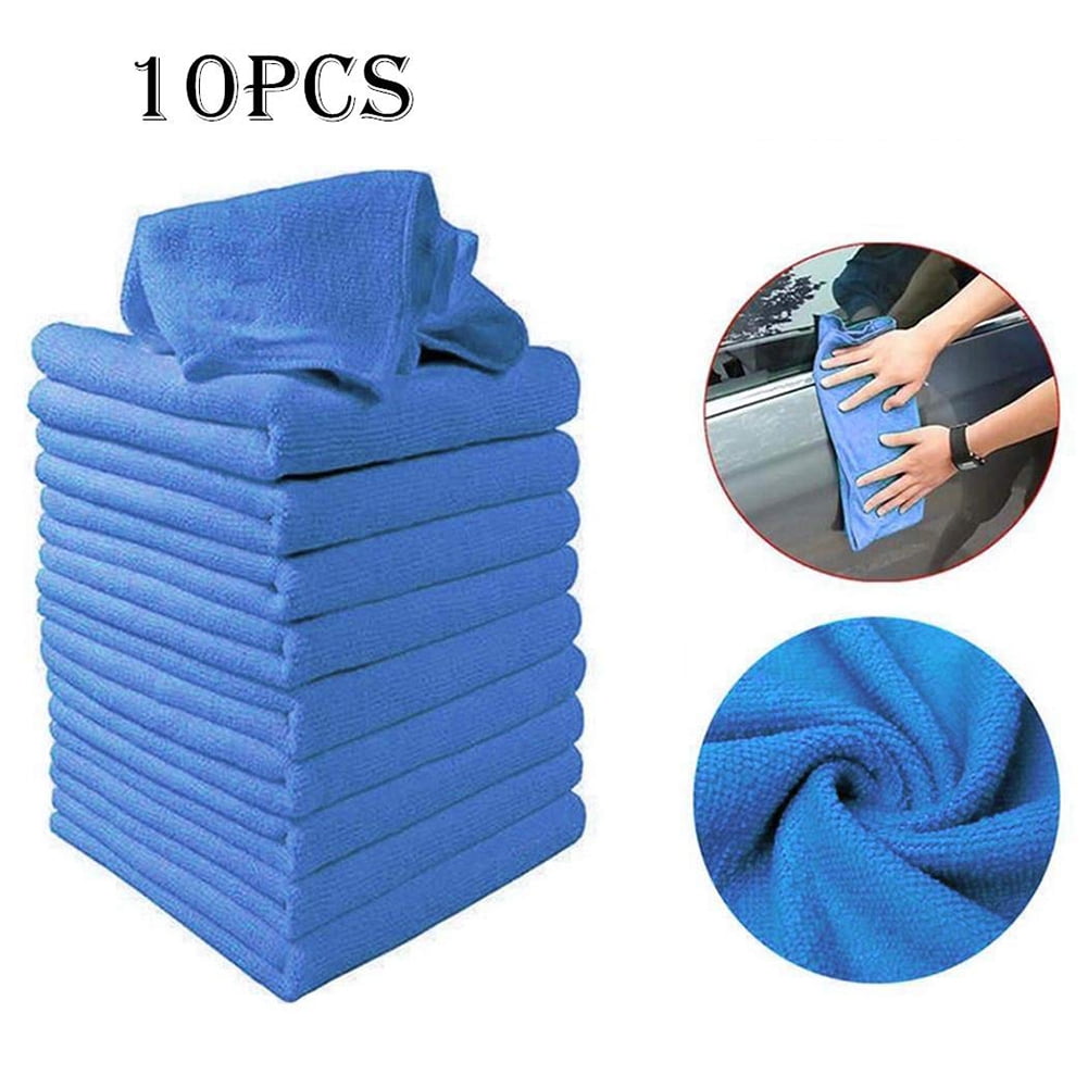 10Pcs Car Microfibre Cleaning Detailing Household Soft Cloths Wash Towel Duster 