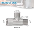 thumbnail image 2 of Adaptador de Válvula T para Bidet Pulido de 9/16" y G 9/16 para Desviador de Cabezal de Ducha de Bidet de Mano, 1 Juego, 2 of 7