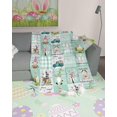 thumbnail image 3 of Easter Bunny Throw Blanket Gnome Truck Plaid Happy Easter Blanket Spring Holiday Decorations Easter Eggs Lightweight Warm Soft Cozy Blanket and Throws for Easter Couch Sofa Bedroom Decor40 x 50", 3 of 6