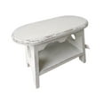 thumbnail image 3 of Almencla Wood Stool Plant Stand Oval Decorative Bonsai Rack for Garden Desktop Office White, 3 of 8