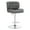 Gray, variant on Linon Chaz Metal Chrome ABS Barstool Upholstered Seat in Gray Faux Leather