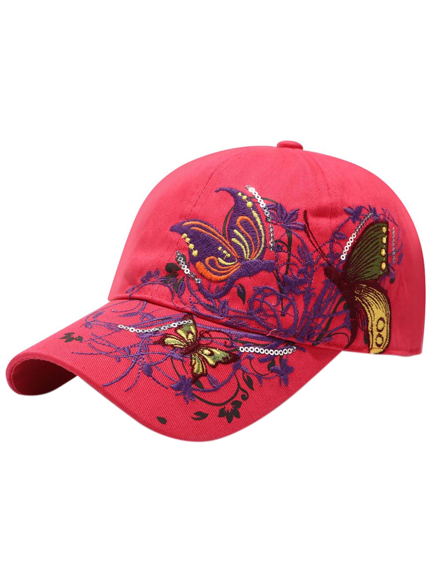 Personalised Girls Butterfly Baseball Cap With Size Adjuster,Xmas Gift/Leisure 