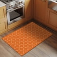 thumbnail image 3 of 2x3 Door Mat Rug, Orange Morocco Non-Skid Rubber Backing Large Rectangle Rugs - Living Room Bedroom Home Office, Geometric Leaf Diamond Lattice Abstract Indoor Floor Mat Carpets Washable Rug, 3 of 9