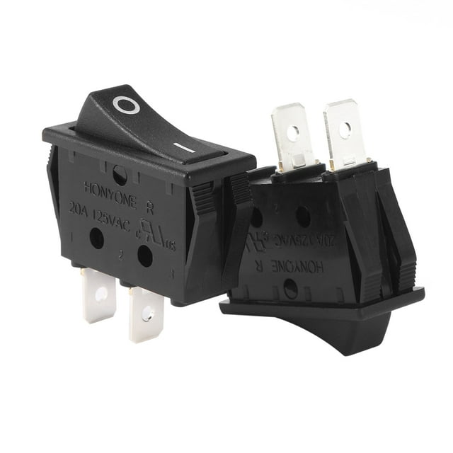 Interruptor de palanca de barco SPST de 2 terminales y 2 posiciones Unique Bargains AC 20A/125V 22A/250V listado por UL