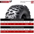 thumbnail image 3 of Set 4 UTV ATV Tires 24x9-10 & 24x11-10 6PR for 05-16 Kawasaki Mule 610 4x4, 3 of 6