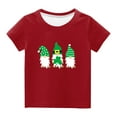 thumbnail image 2 of Qiopertar Haut à Manches Courtes Imprimé Col Rond Mignon Mode pour Enfants Garçons Filles en Solde à Moins de 5$ en Solde, 2 of 4