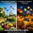 thumbnail image 4 of Rirool 2 Pack Solar Garden Lights Outdoor, Multicolor Butterfly Swaying LED Stake Lights Waterproof Solar Powered Yard Lights for Pathway Lawn Patio Garden Landscape Decor Gifts, 4 of 8