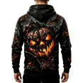 thumbnail image 7 of JIAYUE Men Halloween Hoodie Pumpkin Graphic Vintage Wash Drawstring Hood Long Sleeve Loose Sweatshirt for Casual Party, 7 of 7