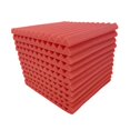 thumbnail image 5 of Bookishbunny 12 Pks Acoustic Foam Panels Wall Record Studio Soundproofing Damping Fire Resistant 12 x 12 x 1" Red, 5 of 7