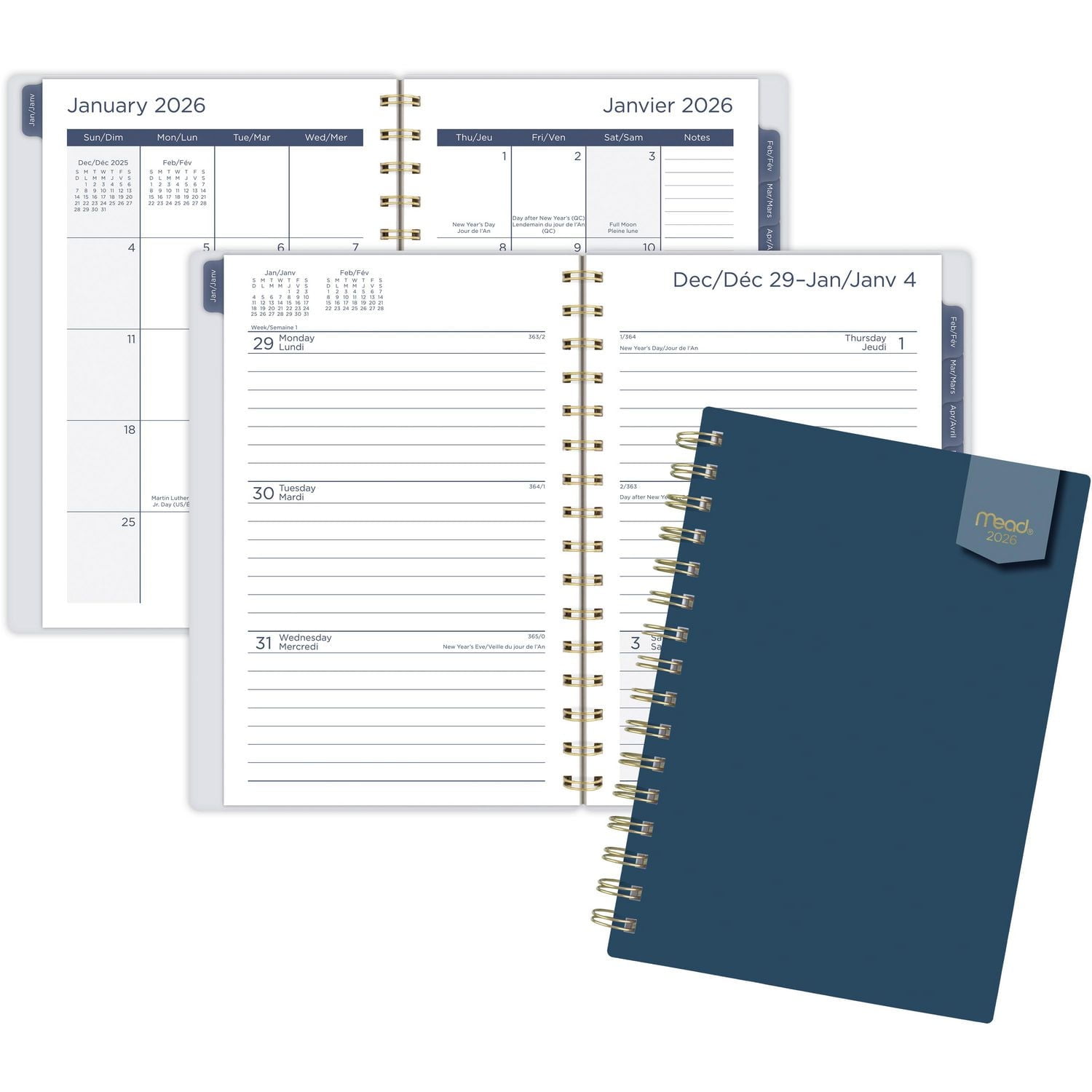 2026 Mead® Retro Blue Small Weekly Planner, Planner