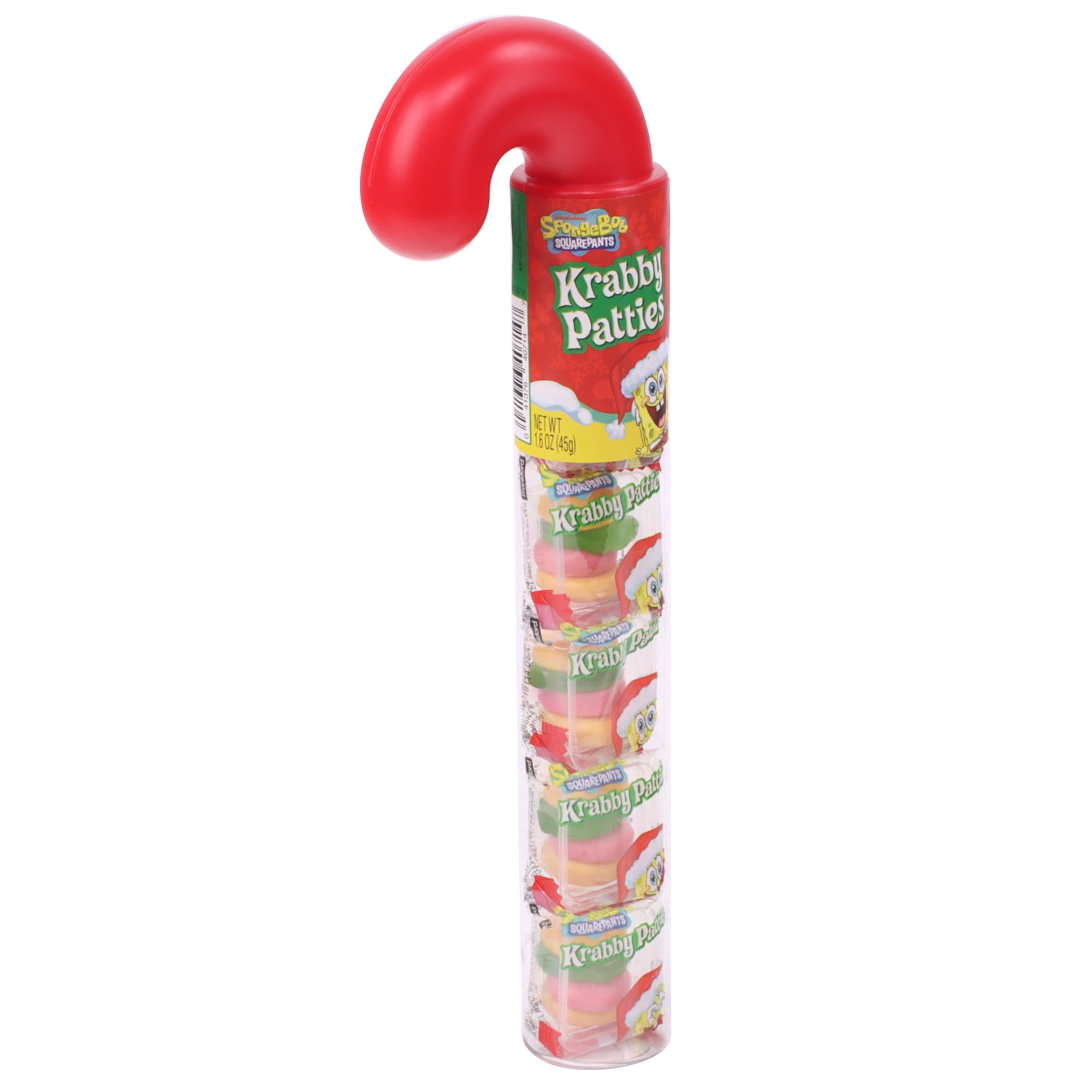 (3 pack) Frankford SpongeBob SquarePants Krabby Patties Original Flavor Gummy Candy Tube, Christmas, 1.6 oz