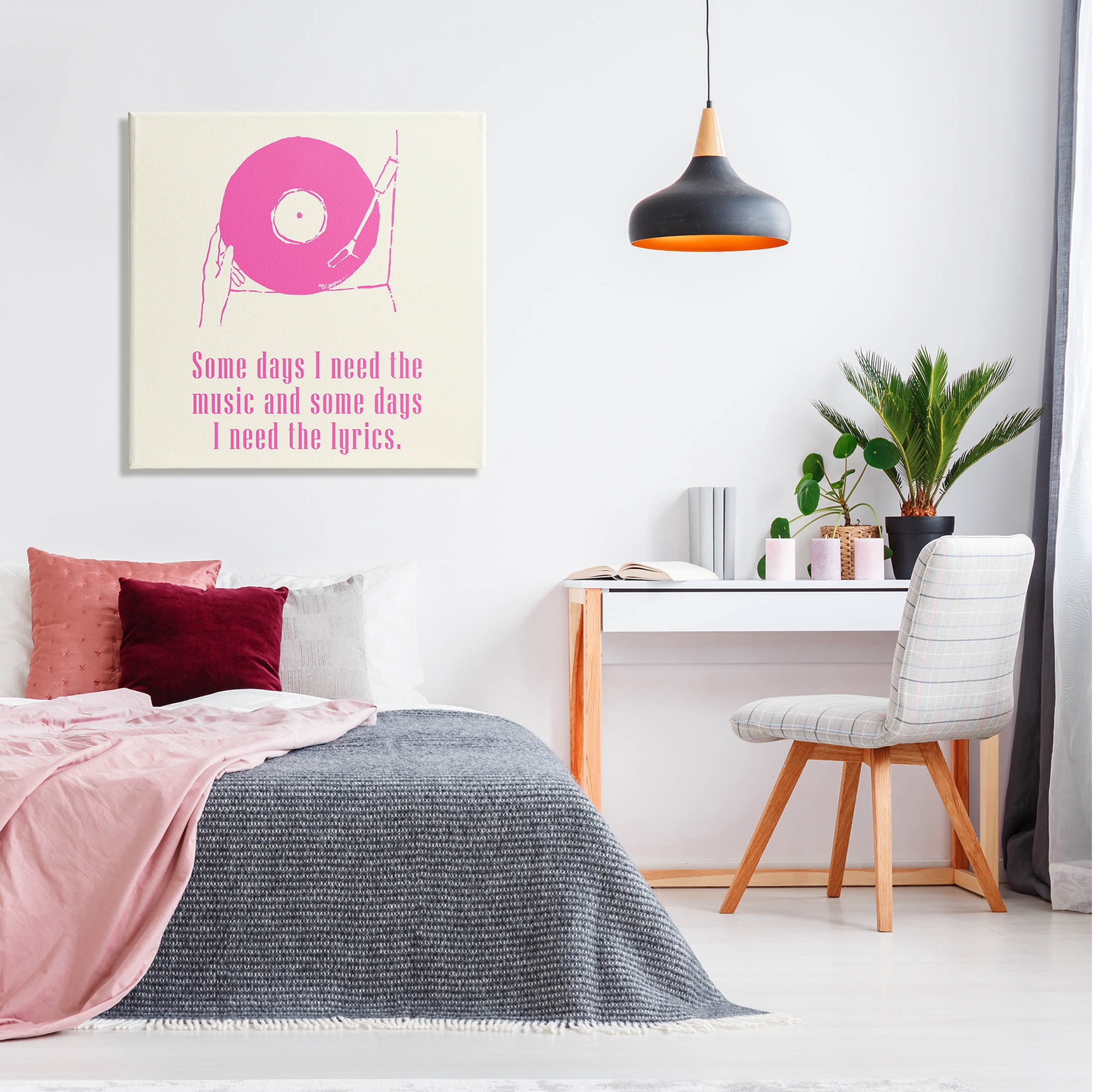 Stupell Industries Somedays Music and Lyrics Phrase Graphic Art Gallery Wrapped Canvas Print Wall Art, Design by Melissa Wang