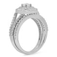 thumbnail image 2 of Dazzlingrock Collection 1.00 Carat (ctw) 10K Round Cut White Diamond Bridal Halo Engagement Ring Set 1 CT, White Gold, Size 8, 2 of 4
