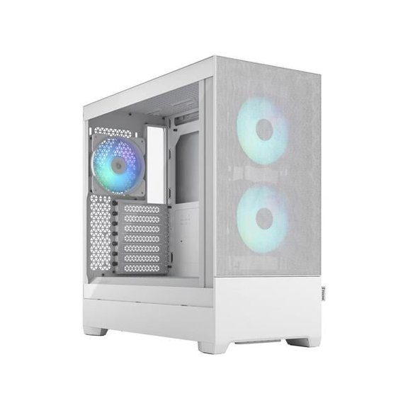 Pop Air RGB Tempered Glass ATX High-Airflow Computer Case - White & Clear
