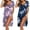 Navy Flowers, Grey Flowers, variant on 3 Pack of Nightgowns Womens House Dress Floral Print Nightgown Mumu Dress