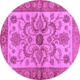 thumbnail image 1 of Ahgly Company Indoor Round Abstract Purple Modern Area Rugs, 4' Round, 1 of 4