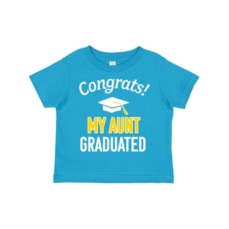 

Inktastic Congrats! My Aunt Graduated with Cap Gift Toddler Boy or Toddler Girl T-Shirt