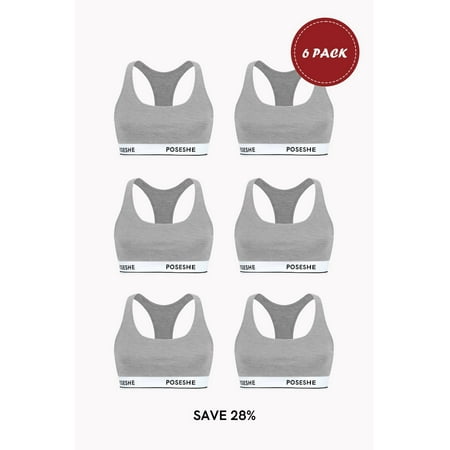 

POSESHE Women s Regular & Plus Size Bra Body Liberator Bralettes 6-Pack