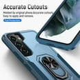 thumbnail image 5 of for Samsung Galaxy S22 Plus Magnetic Case Support Wireless Charging, Rugged PC & TPU Bumpers Cover with Car Mount & Ring Kickstand Military Grade Drop Protective Shell, Blue, 5 of 9