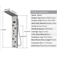 thumbnail image 4 of Zovajonia LED Shower Panel Tower System , Multi-Functions Stainless Steel Shower Tower ，Waterfall Showerhead，Shower Jets,  Rain Shower System Brushed Nickel, 4 of 7