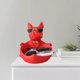 thumbnail image 4 of Estatua de Perro Moda Estatuilla Caja de Almacenamiento de Llaves Decoración Ornamental Resina Escultura Bandeja Contenedor Artículos Diversos rojo Baoblaze Estatua de resina, 4 of 8