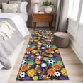 thumbnail image 3 of Sports Theme Runner Rugs 2x6 ft Basketball Rugby Baseball Football Washable Hallway Rugs Non-Slip Floor Mats Absorbent Carpet Bedside Runners for Bedroom Kitchen Bathroom Laundry Room, 3 of 9