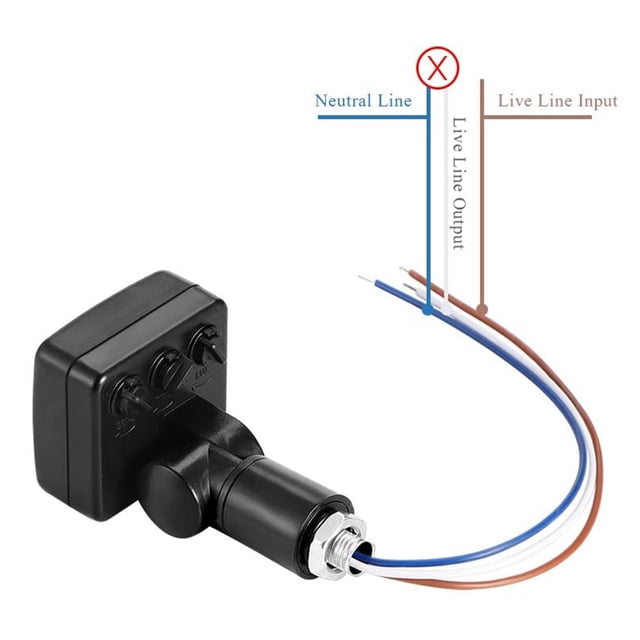 Capteur Infrarouge Mini 220V Interrupteur de Capteur Infrarouge LED Lumière de Projection PIR Capteur de Mouvement Réglable Blanc