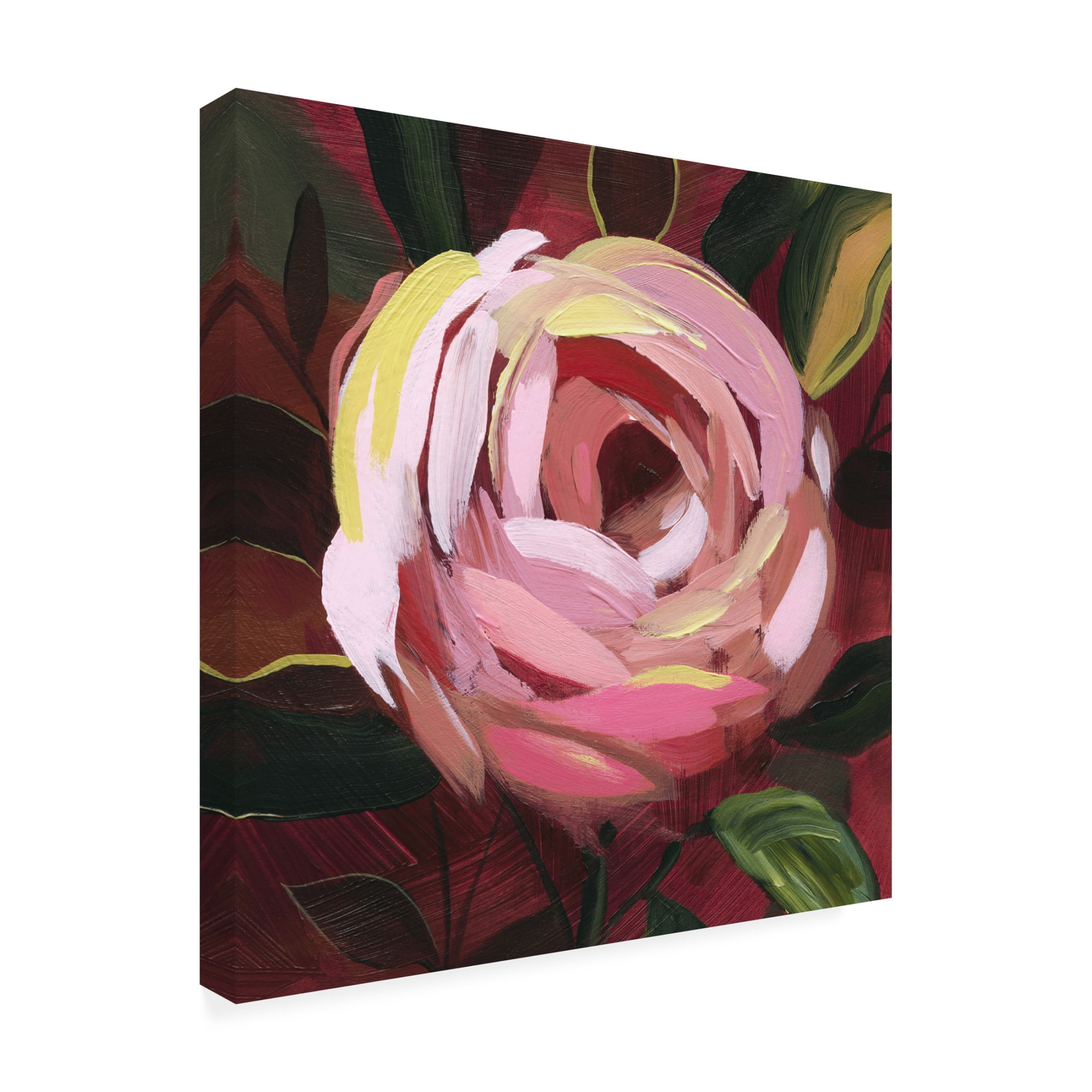 Trademark Fine Art Grace Popp Brushy Rose II Canvas Wall Art