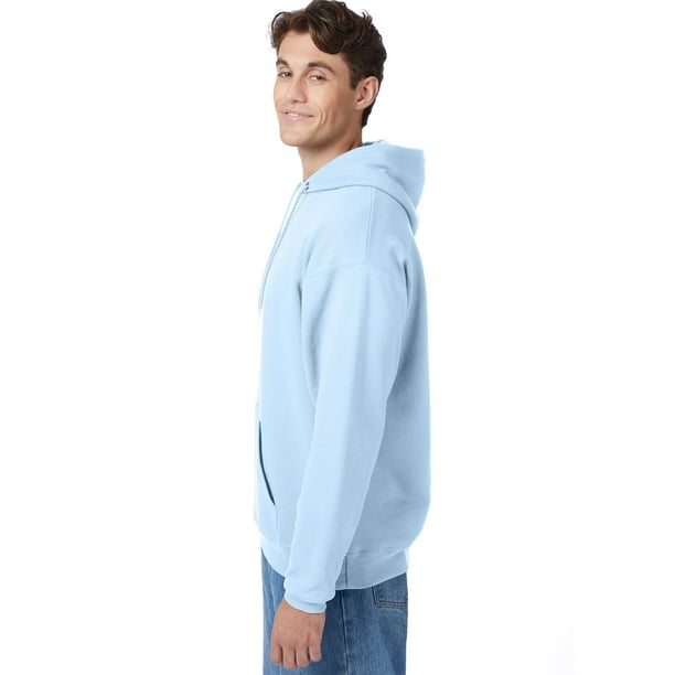 Hanes EcoSmart Unisex Fleece Hoodie Big Tall Sizes Available Light Blue 3XL