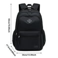 thumbnail image 2 of Black Backpack For School College And Travel: WaterResistant Bookbag With 8 Compartments Backpack Straps Carry on Backpack Flight Approved Shadow Backpack from Tech Backpack Drawstring Backpack Bulk, 2 of 3