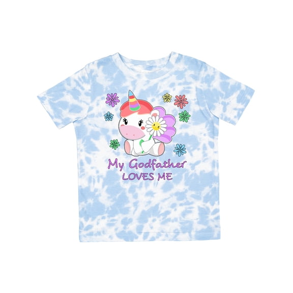 Inktastic My Godfather Loves Me Cute Unicorn Boys or Girls Toddler T-Shirt