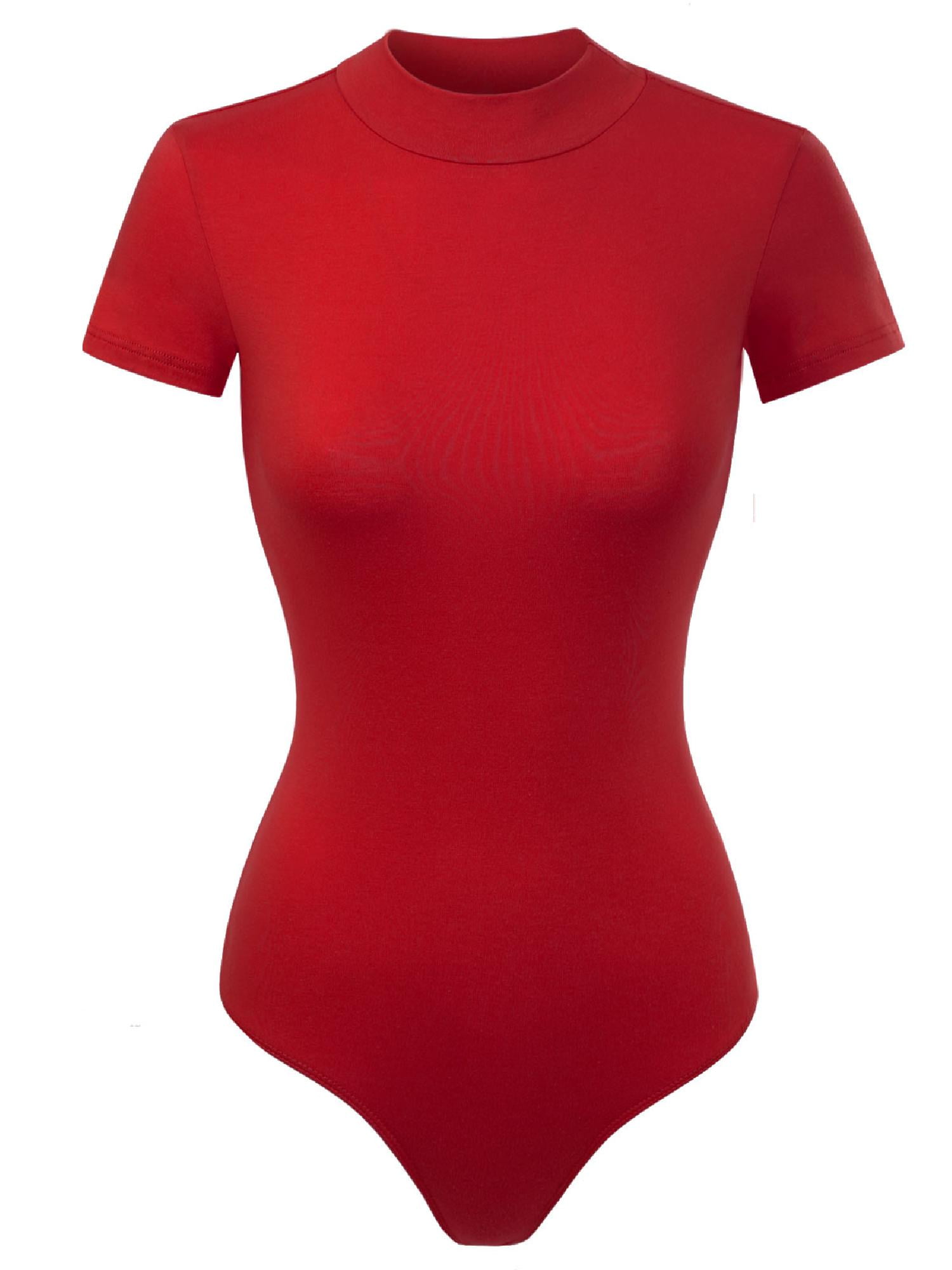 Download MixMatchy Women's Mock Neck Short Sleeve Slim Fit Knit ...