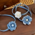 thumbnail image 5 of Bohemian Denims Flower Clavicle Chain Necklace Big Flower Collar Chain for Women Wedding Bridals Temperament Jewelry Gift, 5 of 8