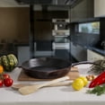 thumbnail image 5 of LAVA Enameled Cast Iron Skillet, Pre-Seasoned Cast Iron Pan, Oven, Induction and Dishwasher Safe, 11 inches, 28 cm, Aubergine Color, 5 of 7