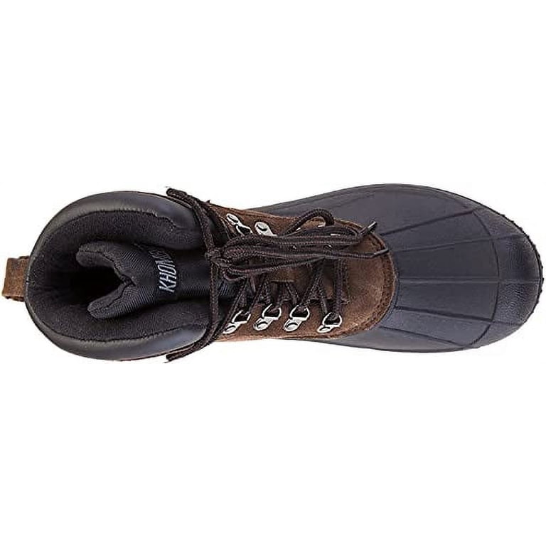 Khombu Brown Suede & Black Thermolite Winter Snow Duck Boots Mens 12 NEW Khombu Snow Boots Mens 9 Brown Black Leather Thermolite Lace  main image 2
