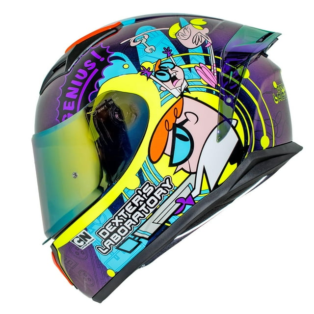 Casco Moto Shaft Certificado Dexter Cartoon Network Talla L