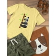 thumbnail image 3 of Panda Bear Climbibg Bamboo T-Shirt Toddler -Image by Shutterstock,  4 Toddler, 3 of 4