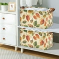 thumbnail image 2 of Yayeee Foldable Storage Basket for Shelves with Handles Waterproof Cloth Bins, Beige Leaves, 2 of 7