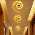thumbnail image 2 of Lámpara de pared LED para interiores, efecto moderno, lámpara de pared decorativa de aluminio blanco cálido de 3W para dormitorio infantil, pasillo, hotel, restaurante, cocina, comedor, 2 of 5